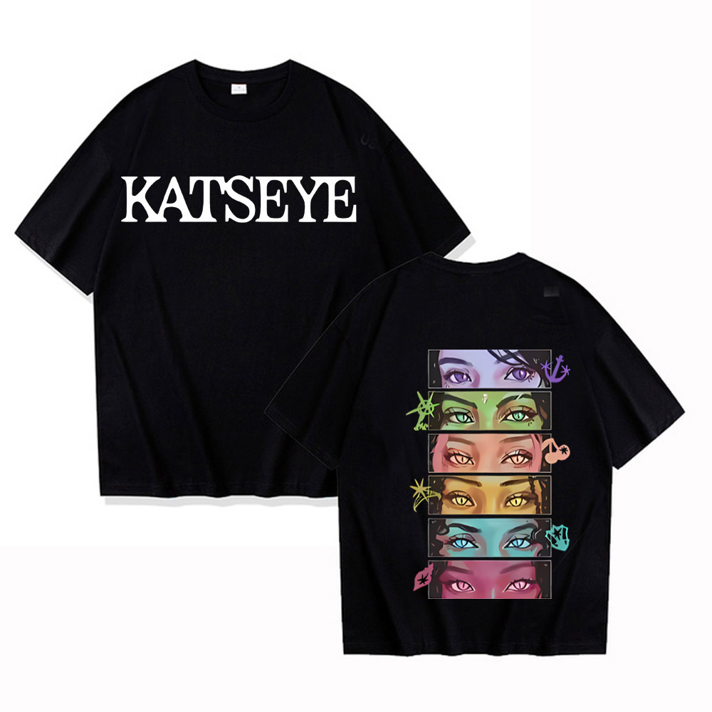 Vintage Fashion Collage - Kpop Katseye Eyes Collage T-Shirt für