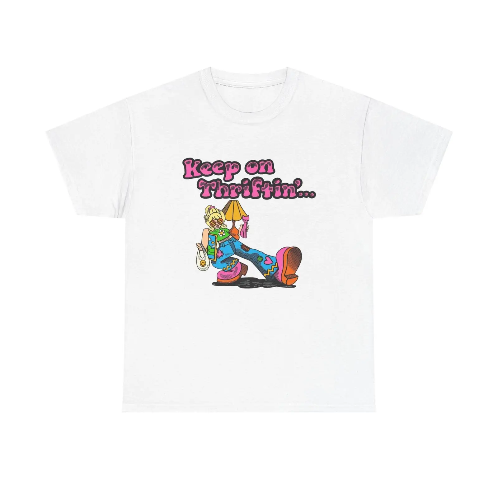 Thrift Vintage Fashion Usa - Keep On Thrifting Lustiges T-Shirt NEU