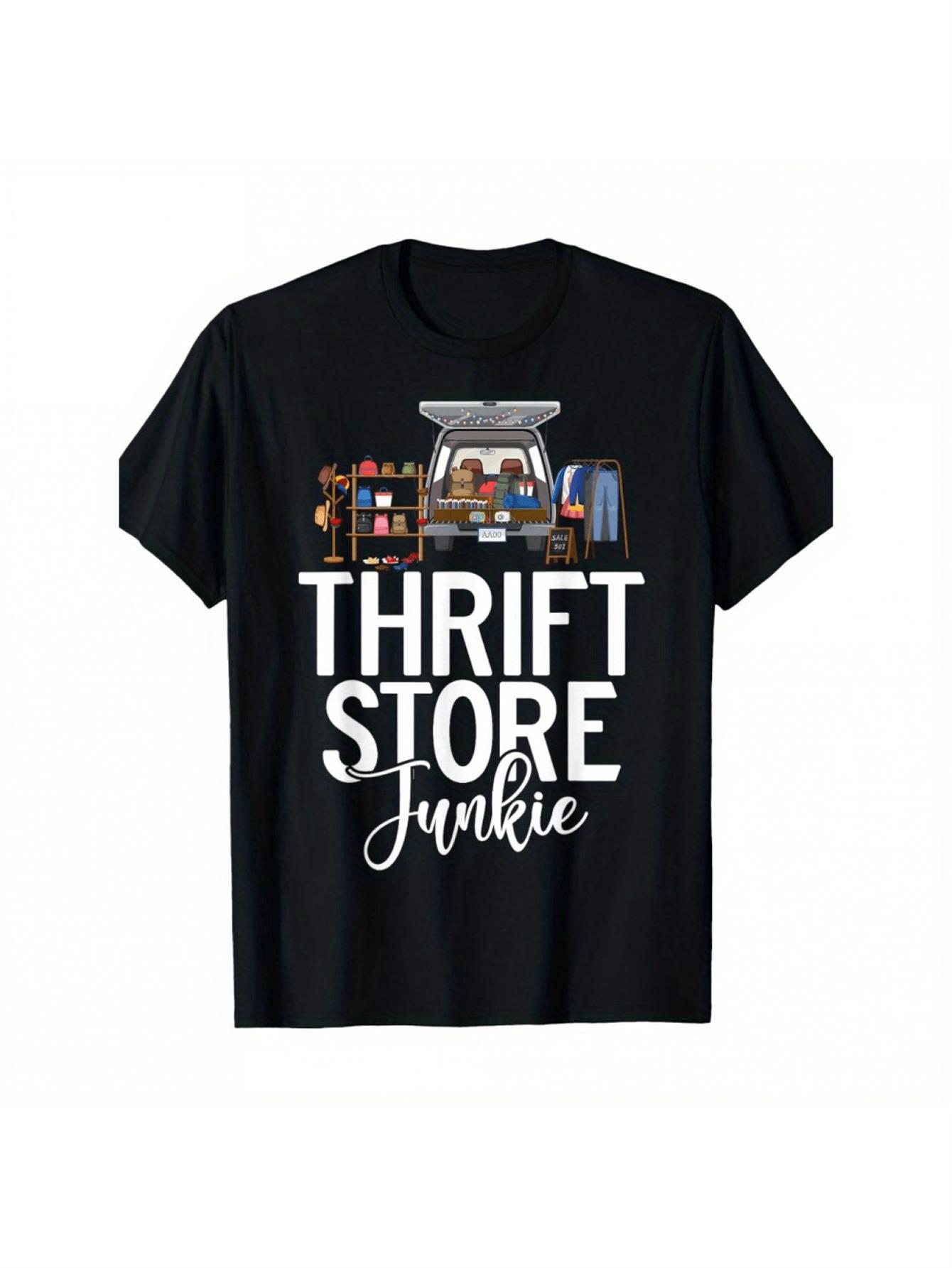 Thrift Vintage Fashion Usa - 1 Stück Vintage-Männer-T-Shirt mit Motiven aus