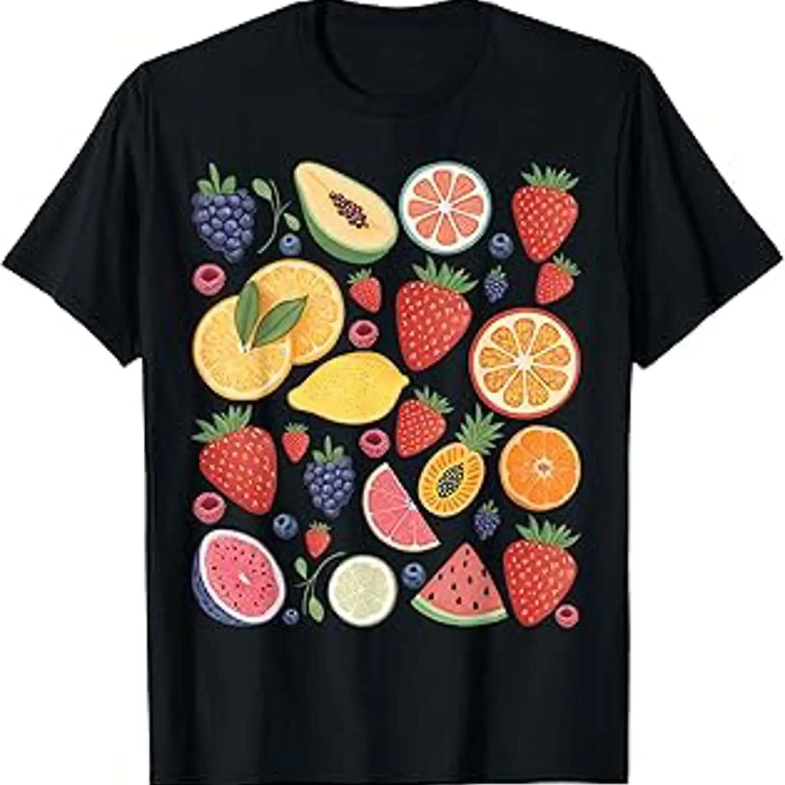 Vintage Fashion Collage - Niedliches Vintage-T-Shirt mit Frucht-Collage für den