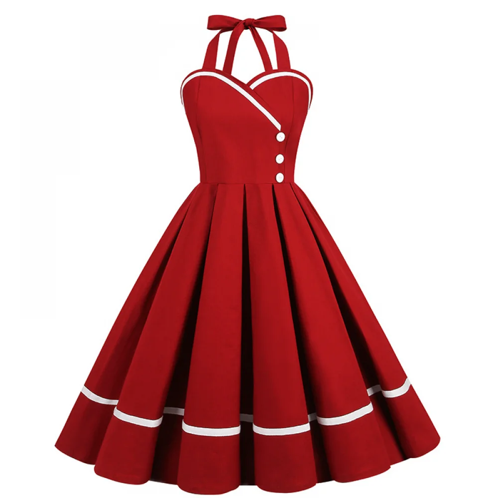 Vintage Fashion Female - Halloween 50er 60er 80er Retro Kleid