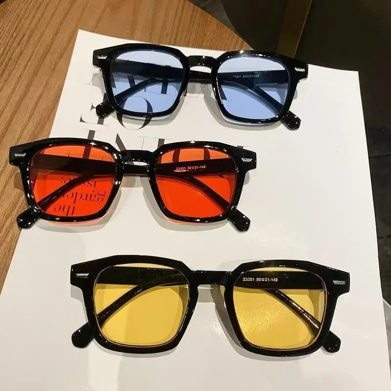 Vintage Fashion Female - Herren Rechteckige Vintage-Sonnenbrille Modisches Design Marken-Sonnenbrille