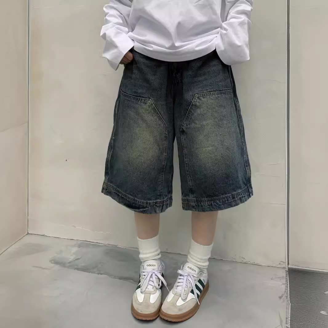 Vintage Fashion Jeans - Frauen Y2K Vintage Baggy Jean Shorts