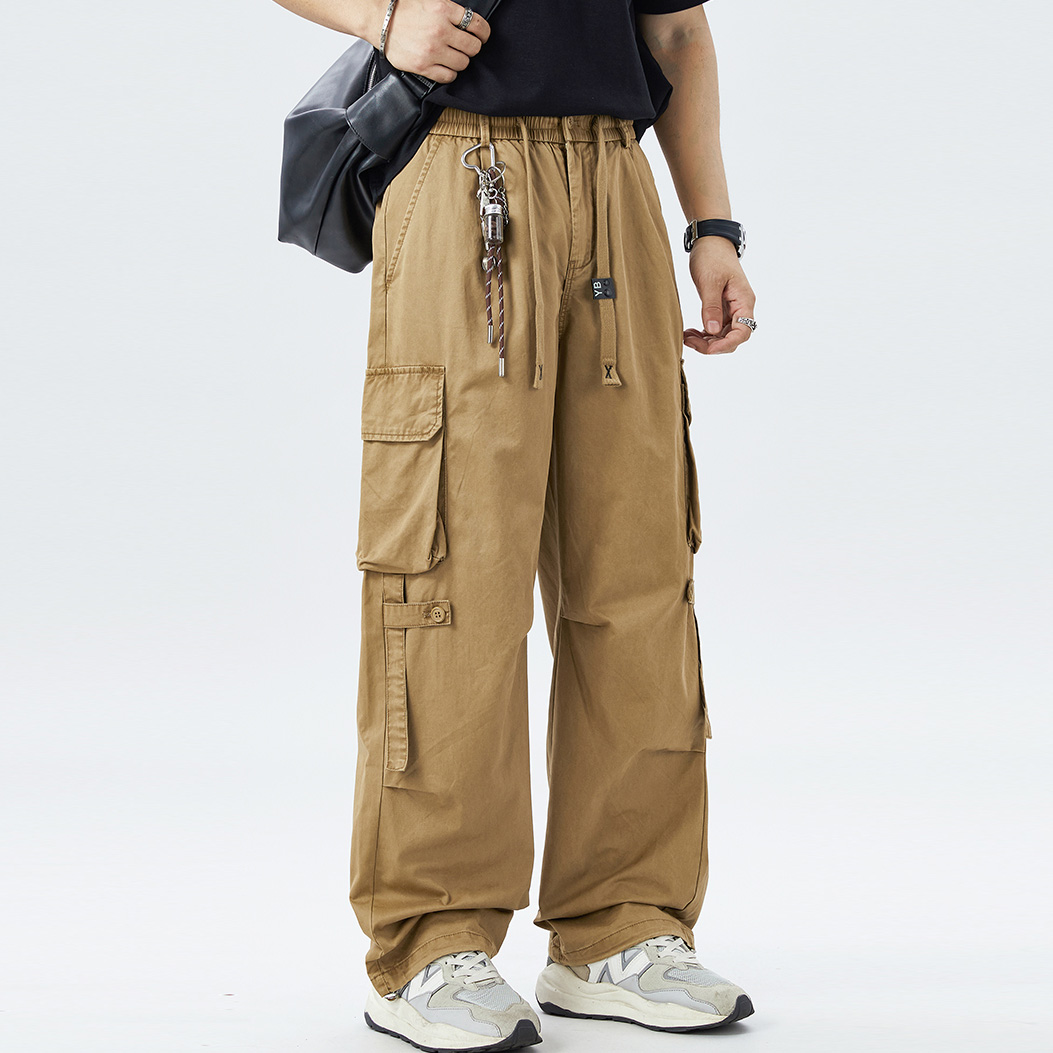 Retro Track Pant - Multi-Pocket Cargo-Hose für Herren, Amerikanischer Retro-Stil,