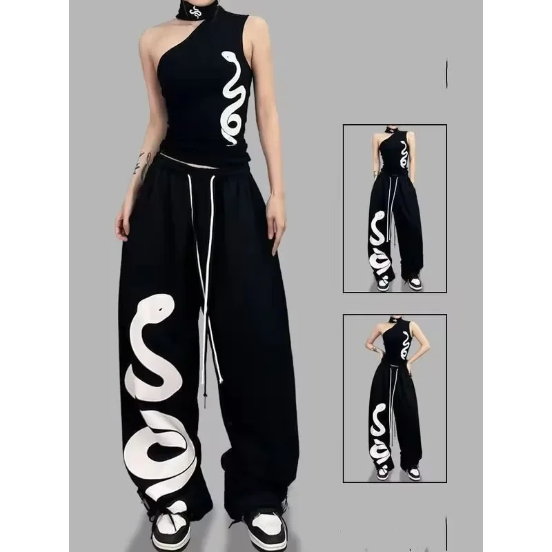 Retro Track Pant - Retro Y2K Weite Jogginghose für Damen