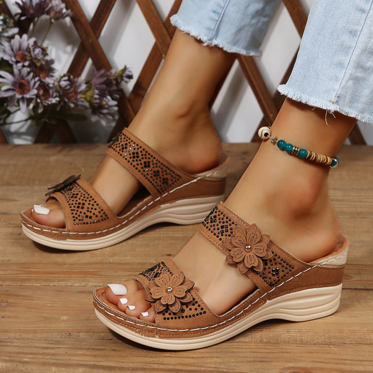 Vintage Fashion Female - Neue Modische Sommer-Keilsandalen für Damen Premium