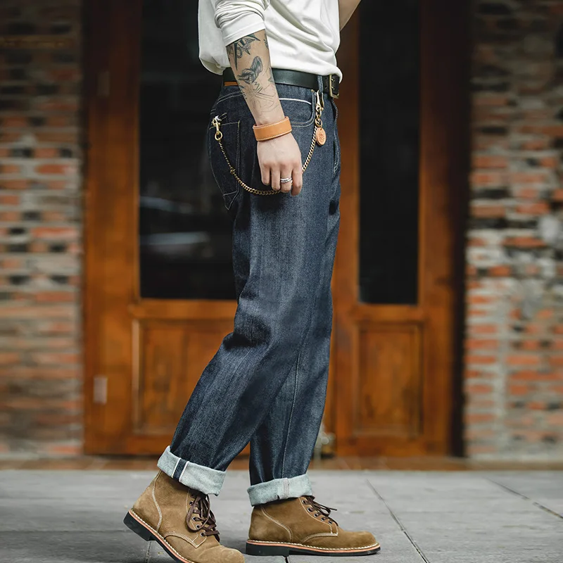 Retro Track Pant - Maden Vintage 13,5 Unzen schwere Denim-Jeans,