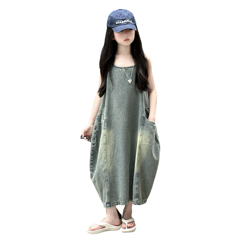 Vintage Fashion Jeans - Vintage Blau Kinder Mädchen Hohe Qualität