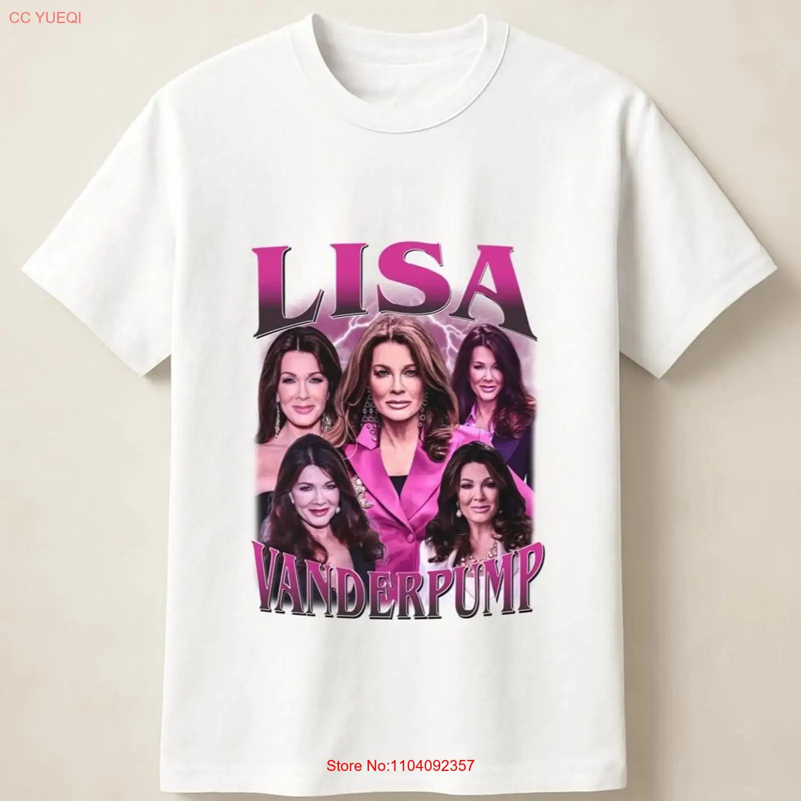Vintage Fashion Collage - Lisa Vanderpump T-Shirt mit Reality-Star-Collage und