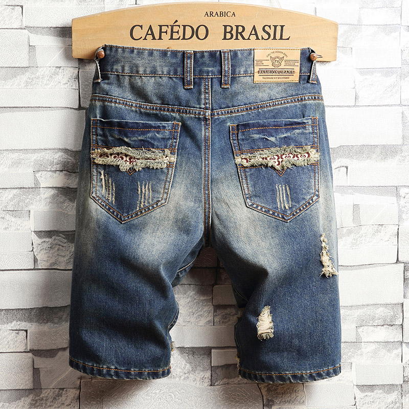 Zerrissene Hip-Hop-Jeans-Short – Vintage Fashion Jeans Bewertung und Preis
