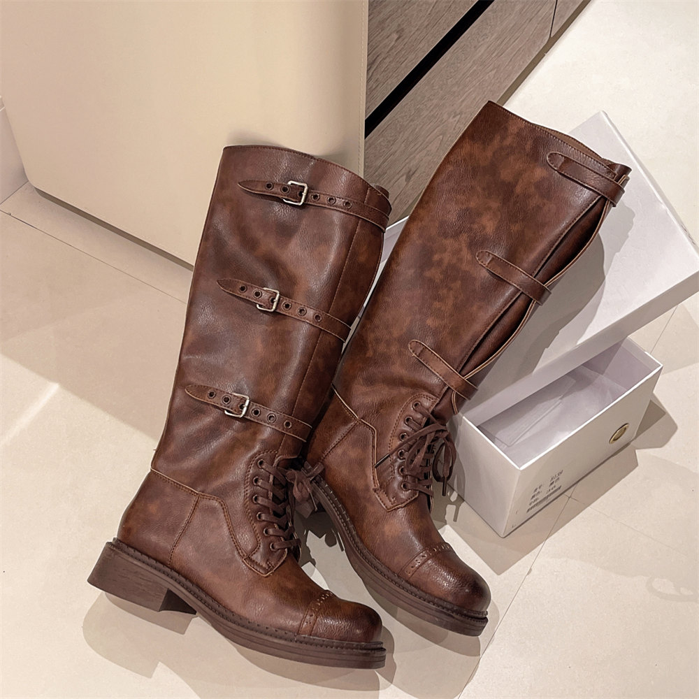 Frauen Kniehohe Stiefel Vintag – Vintage Fashion Designer Bewertung und Preis