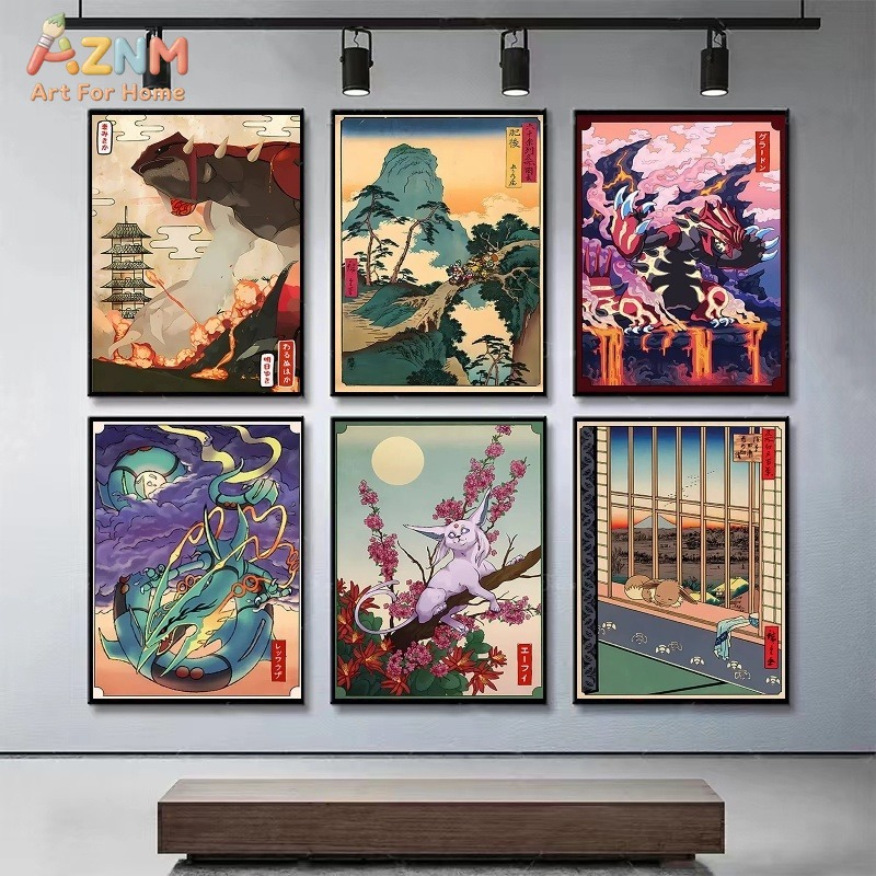 AZNM Ukiyo-e-Stil Pokemon Grou – Vintage Fashion Japan Bewertung und Preis