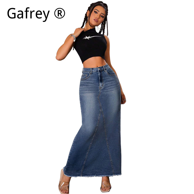 Damen Jeansrock in Midi-Länge  – Vintage Fashion Jeans Bewertung und Preis