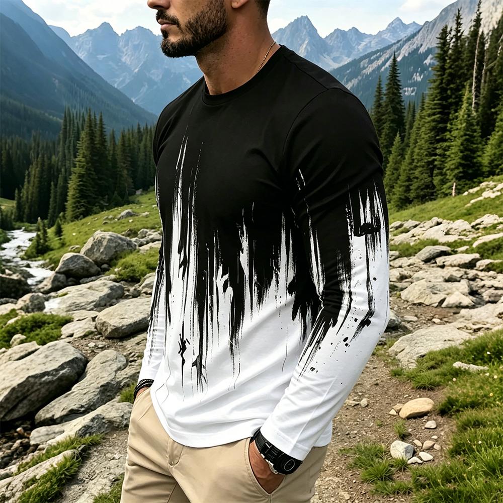 Herren Gradient Ink Splash Lan – Vintage Fashion Prints Bewertung und Preis